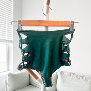 Acacia  |  Queens High Waisted Bikini Bottom  |  Small  |  Turquoise